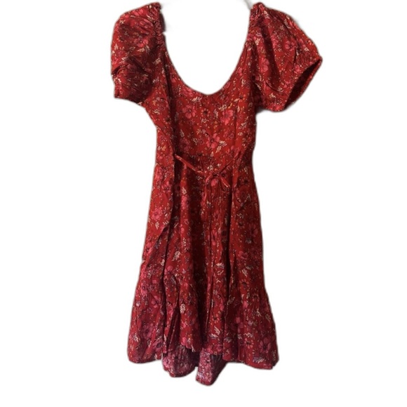 Red Floral Dress Band Of The Free - Picture 3 of 3